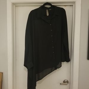 Sheer batwing blouse